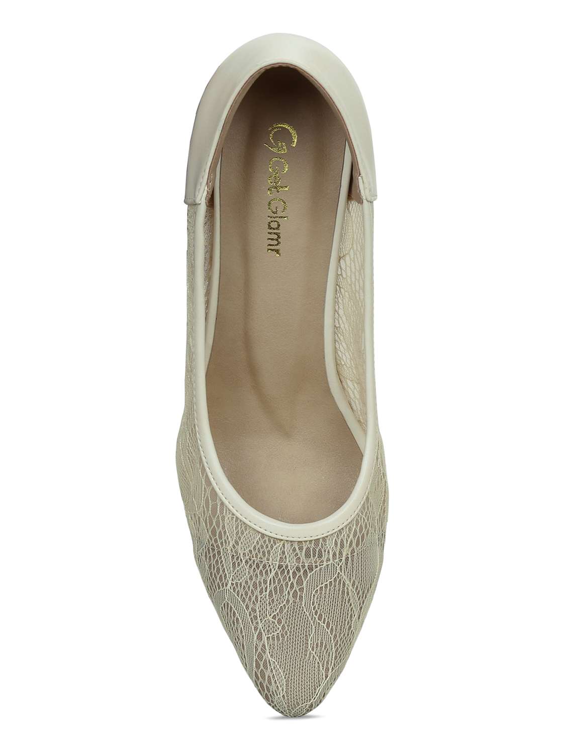 Buy online White Slip On Pumps from heels for Women by Get Glamr for