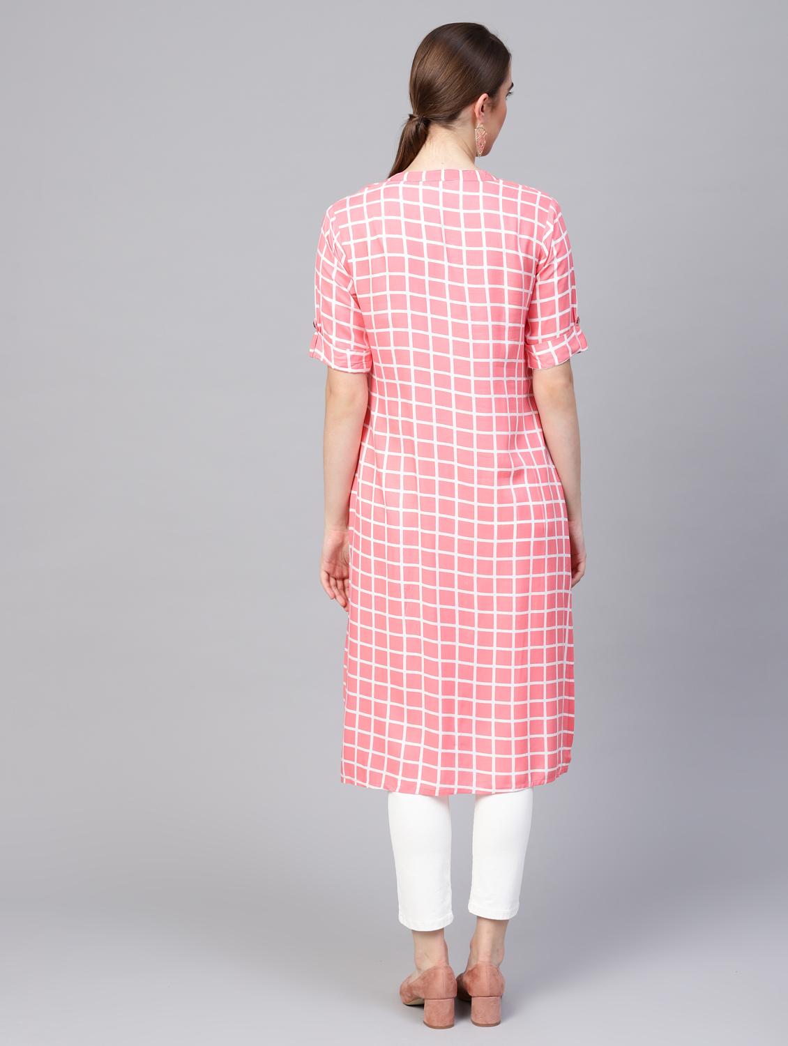 checked kurtis online
