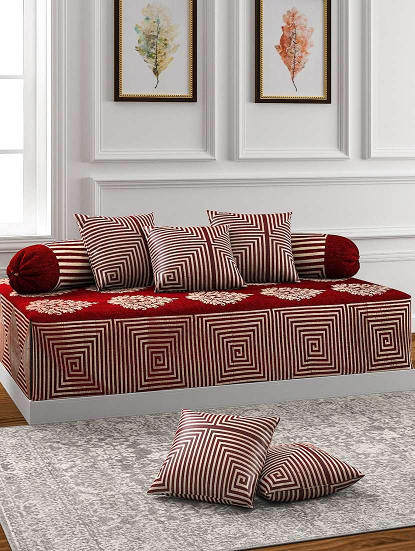 Buy online Diwan Set With Bolster And Cushion Covers (set Of 8) from