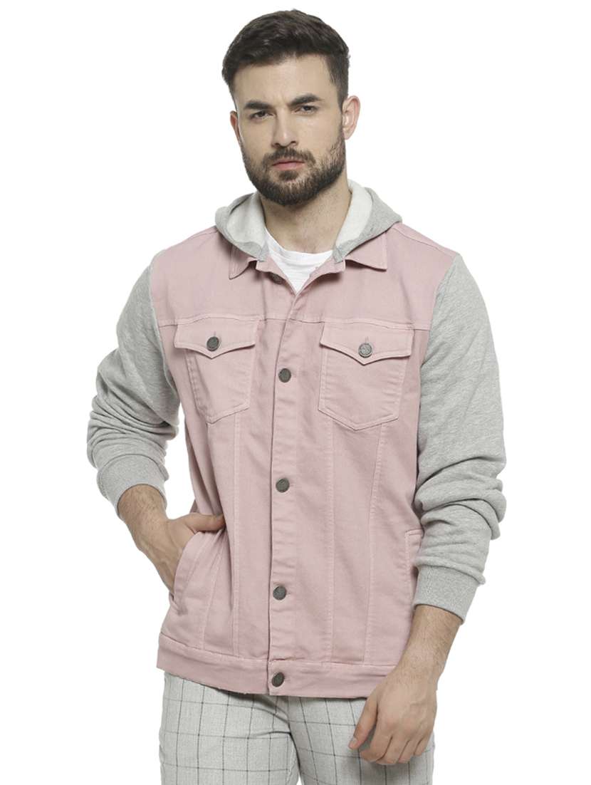 jacket denim pink