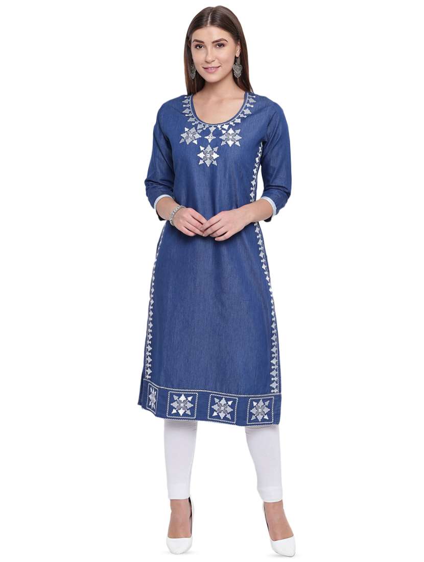 limeroad denim kurtis