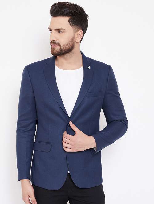 blue casual blazer