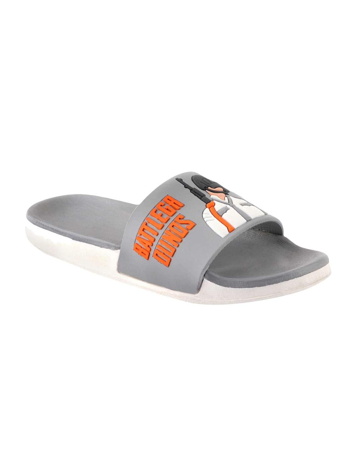 Buy online Grey Pubg Slides Flip Flop 