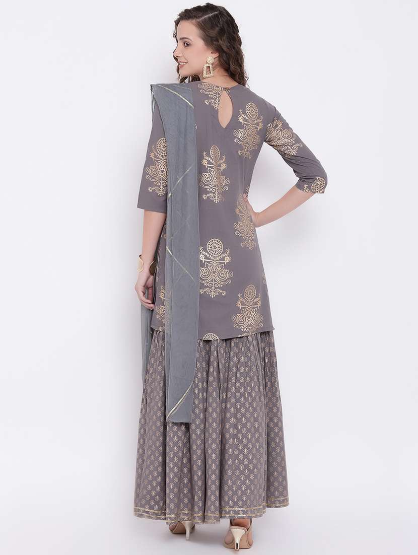 Women Kurta Sharara Set With Dupatta