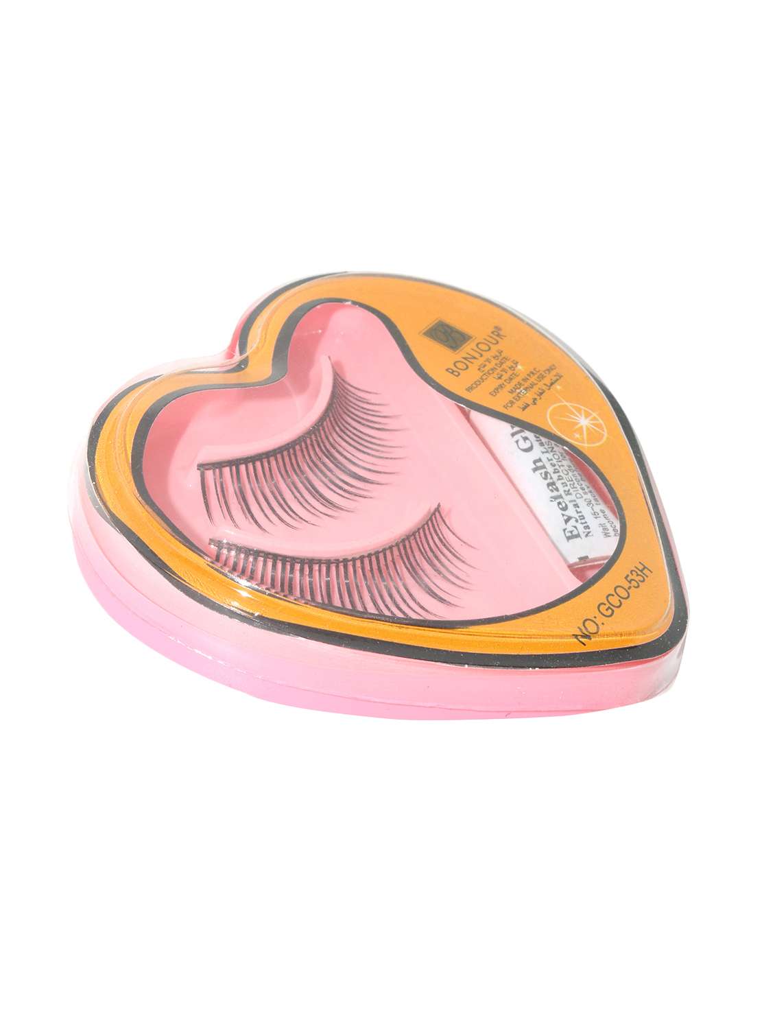 Bonjour Natural Hair 3d Eyelashes With Glue (1 Pair Of Eyelashes + 1 Glue)