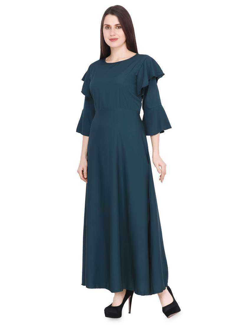 Buy online Bell Sleeves Maxi Dress from western wear for Women by