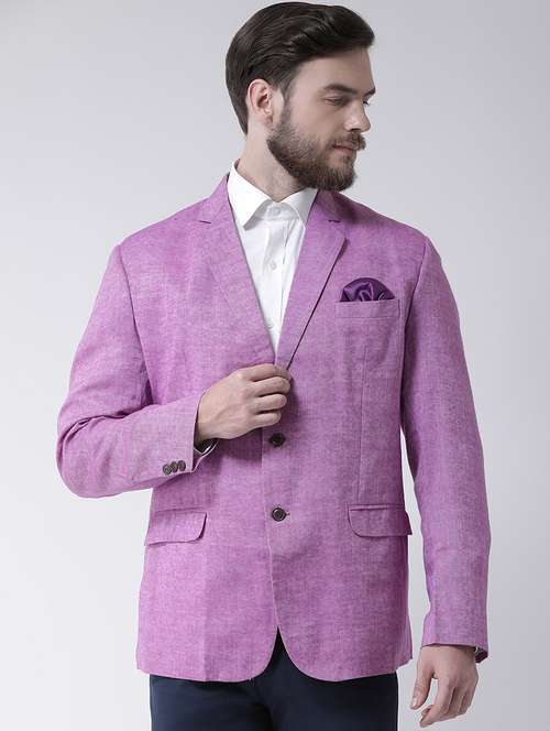 Buy online Purple Linen Solid Single 