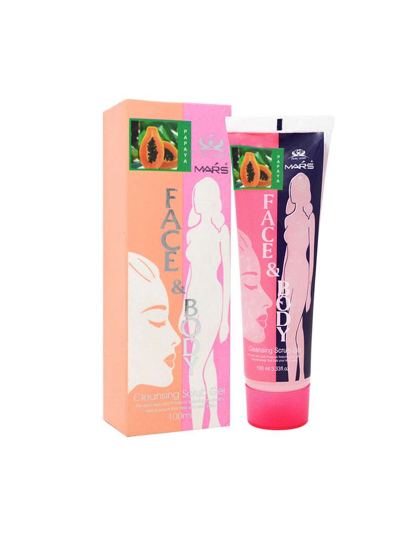 Buy online Mars Face And Body Cleansing Scrub Gel Papaya, 100ml from skin care for Women by Mars