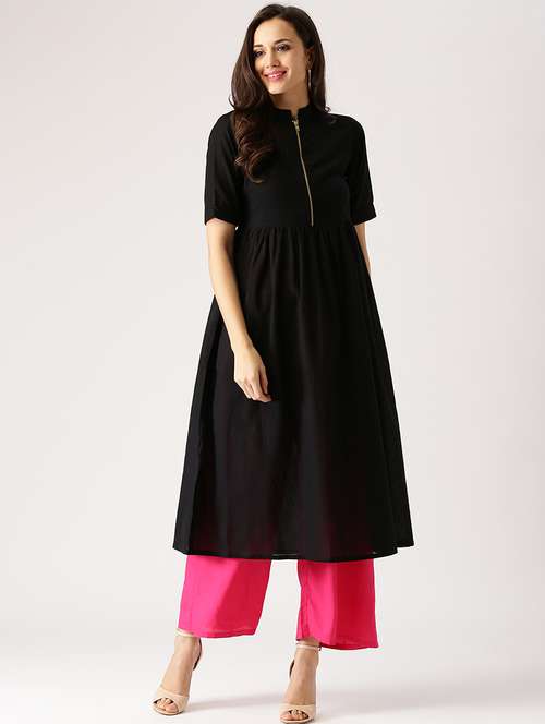 front open zip kurtis