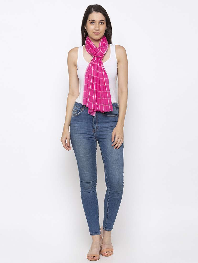 Pink Viscose Stole