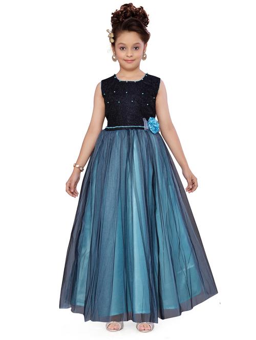 blue party gown