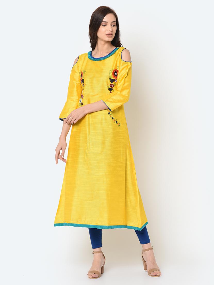 Buy online Women s A line Kurta from Kurta Kurtis for Women by