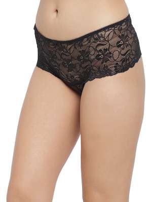 black lace boy shorts