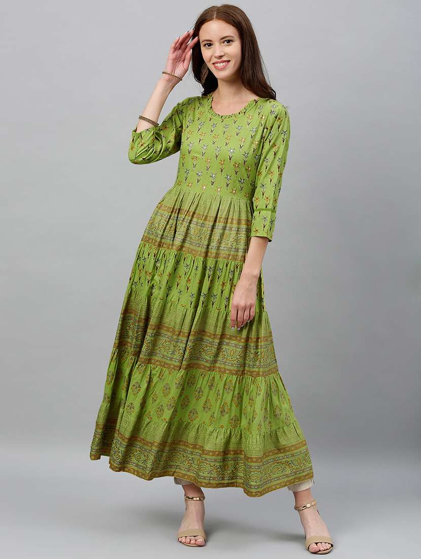 Printed Flared Kurta