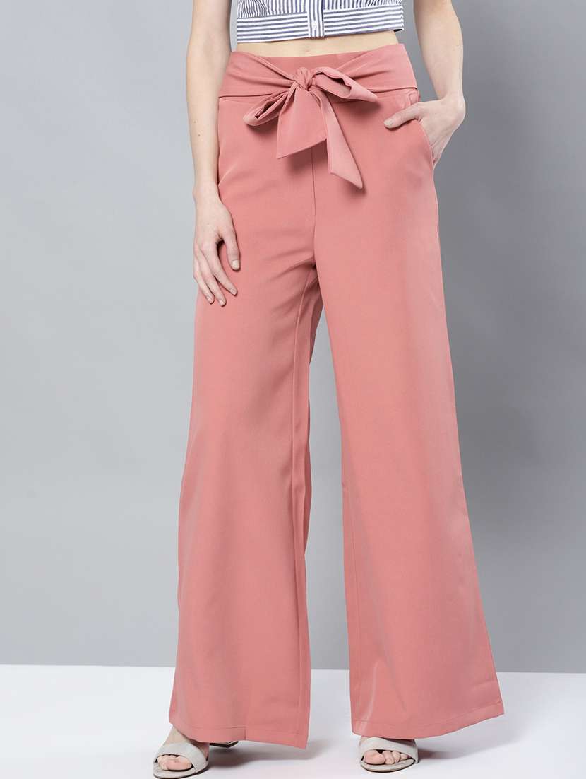 Tie Front Wide Leg Trouser 