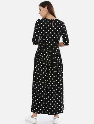 polka dot maxi dress