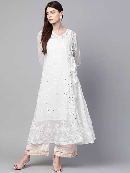 White colour kurtis online Clearance