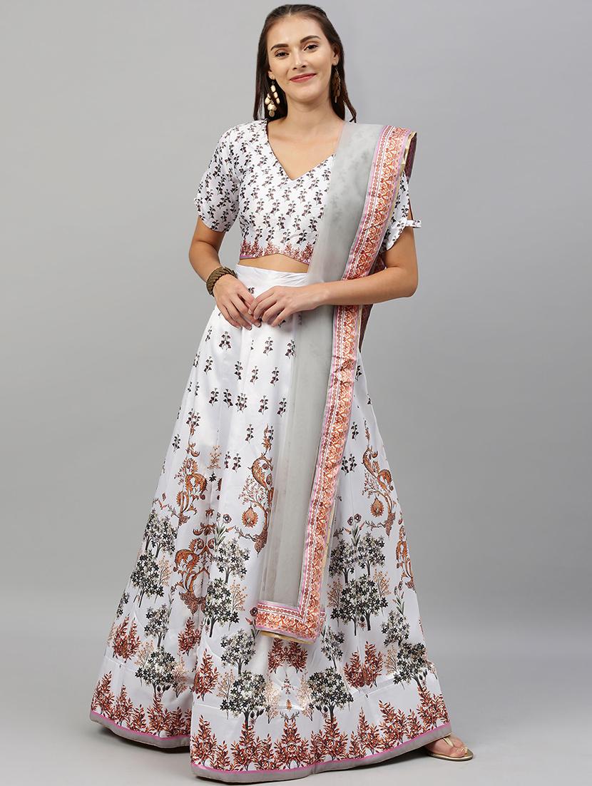 floral panelled lehenga