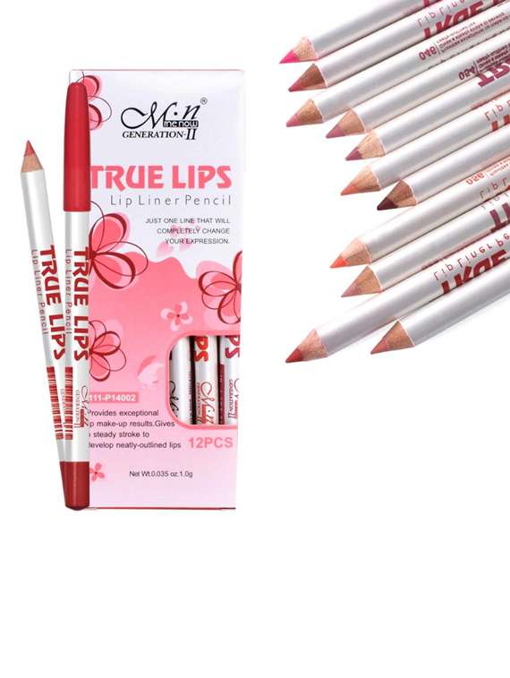 M.N. True Lips Lip Liner Pencil (Pack Of 12)