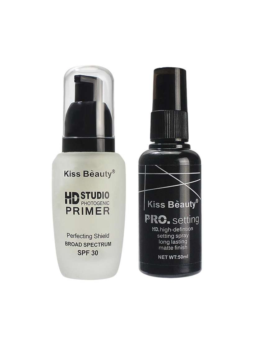 Kiss Beauty Hd Primer Plus Makeup Fixer Combo Set