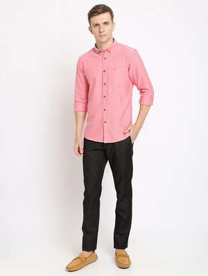 Pink Printed Casual Shirt from shirts 
