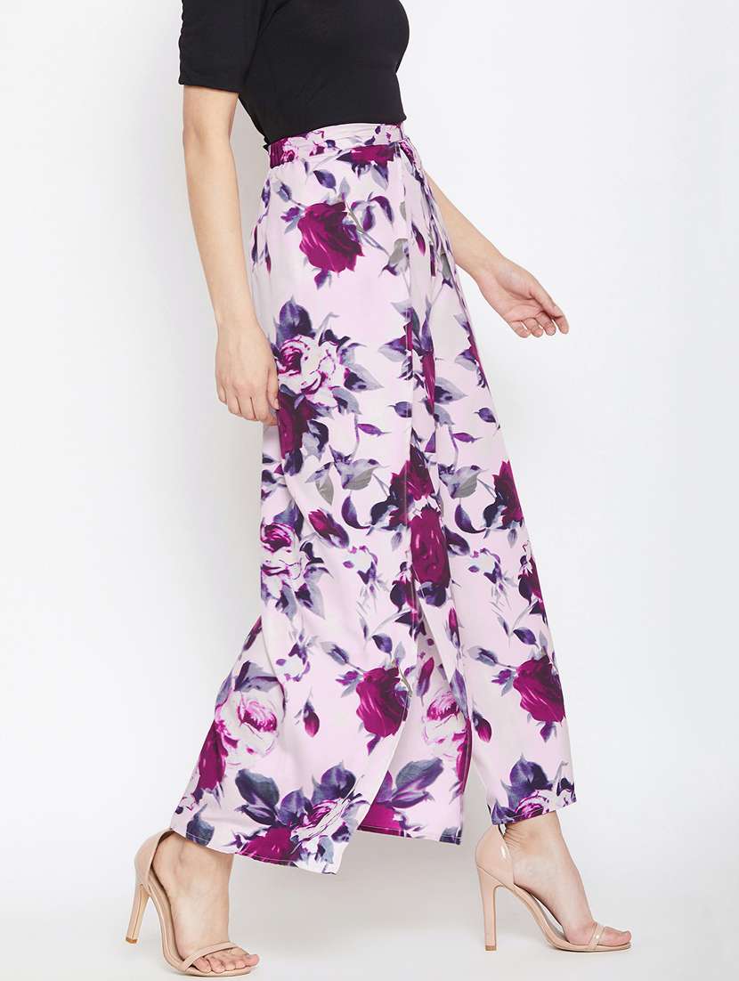 High Rise Solid Wrap Palazzo