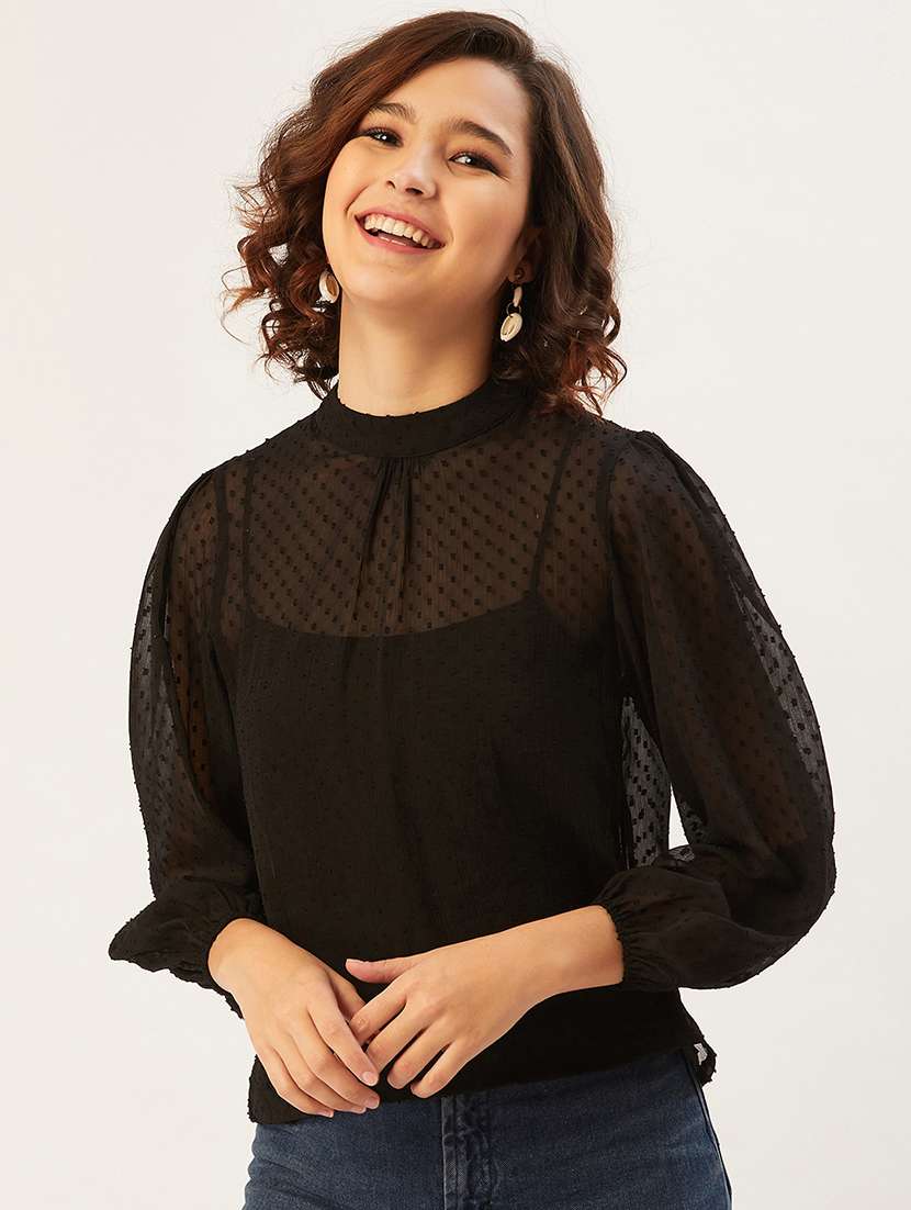 Women's Straight Mock Neck Top