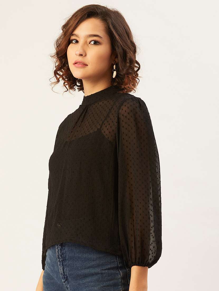 Women's Straight Mock Neck Top