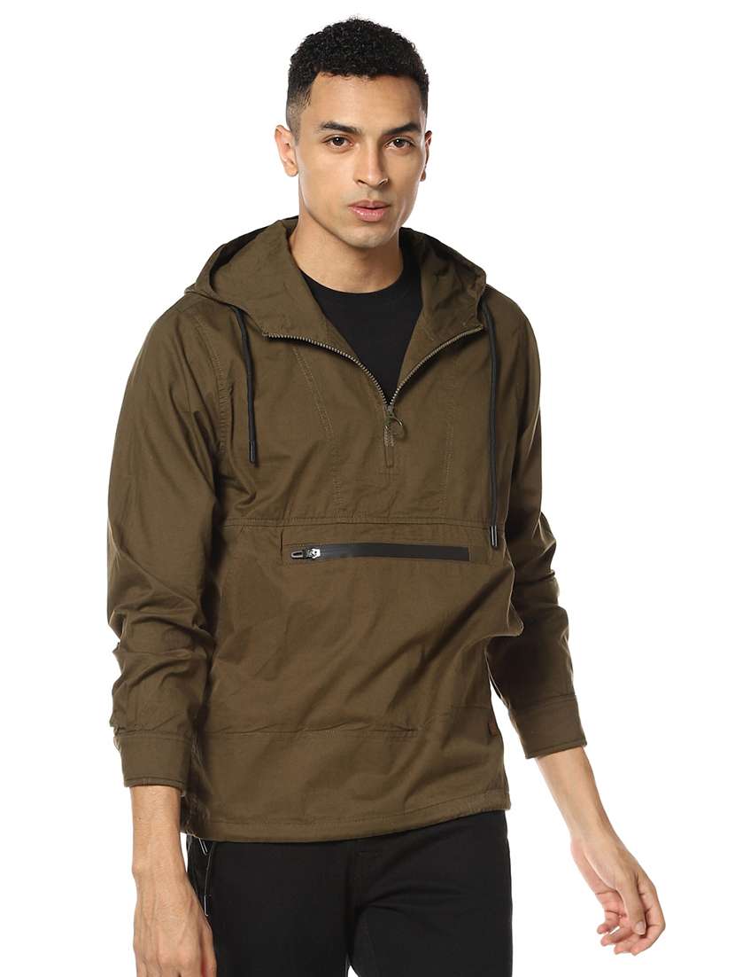 olive green casual jacket