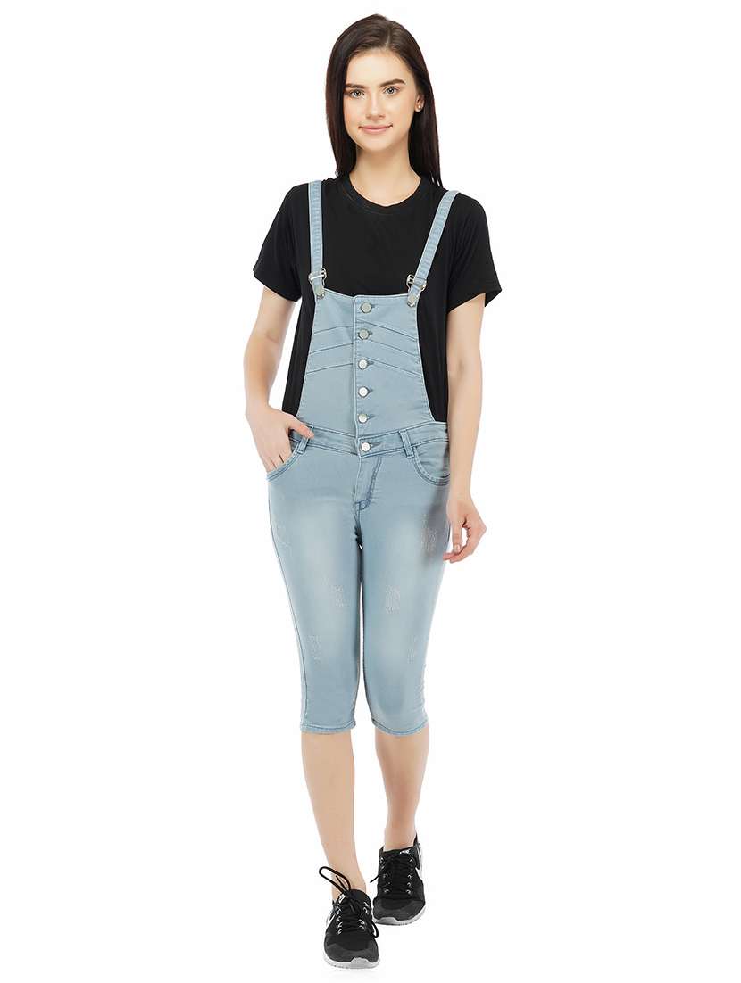 denim dungaree jumpsuit