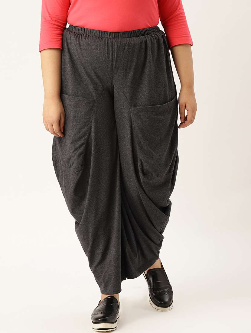Solid Wide Leg Dhoti Salwar