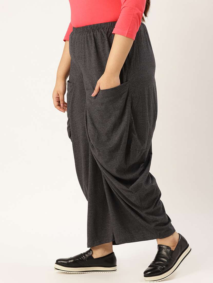 Solid Wide Leg Dhoti Salwar