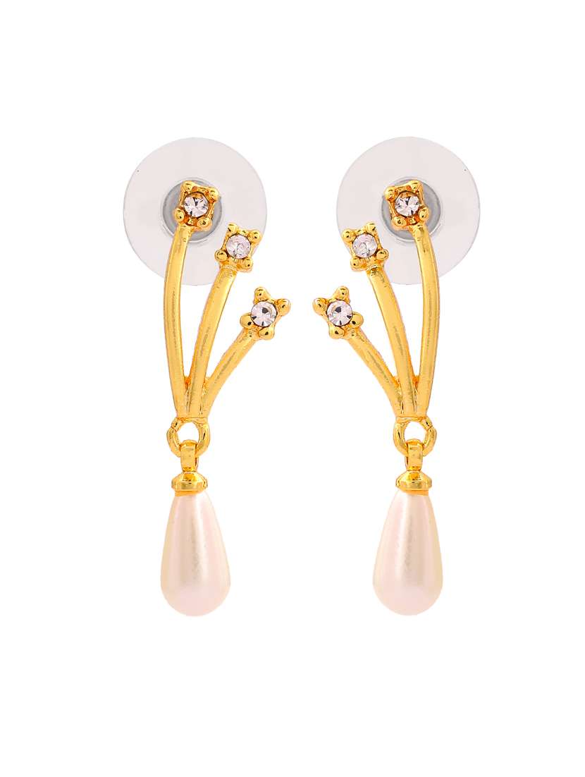 Gold Metal Drop Earring