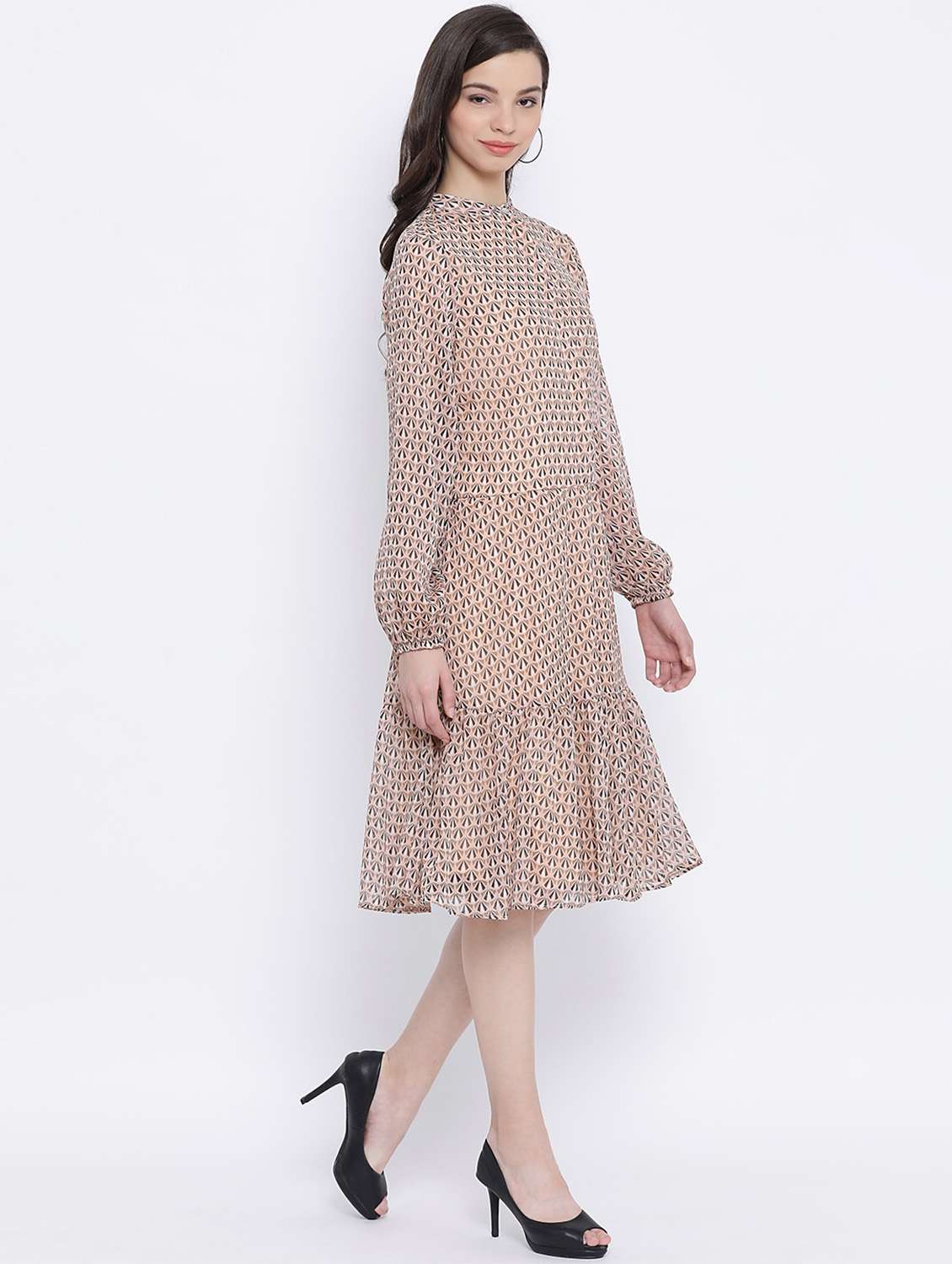 Women's Tiered Dress Geometric Dress