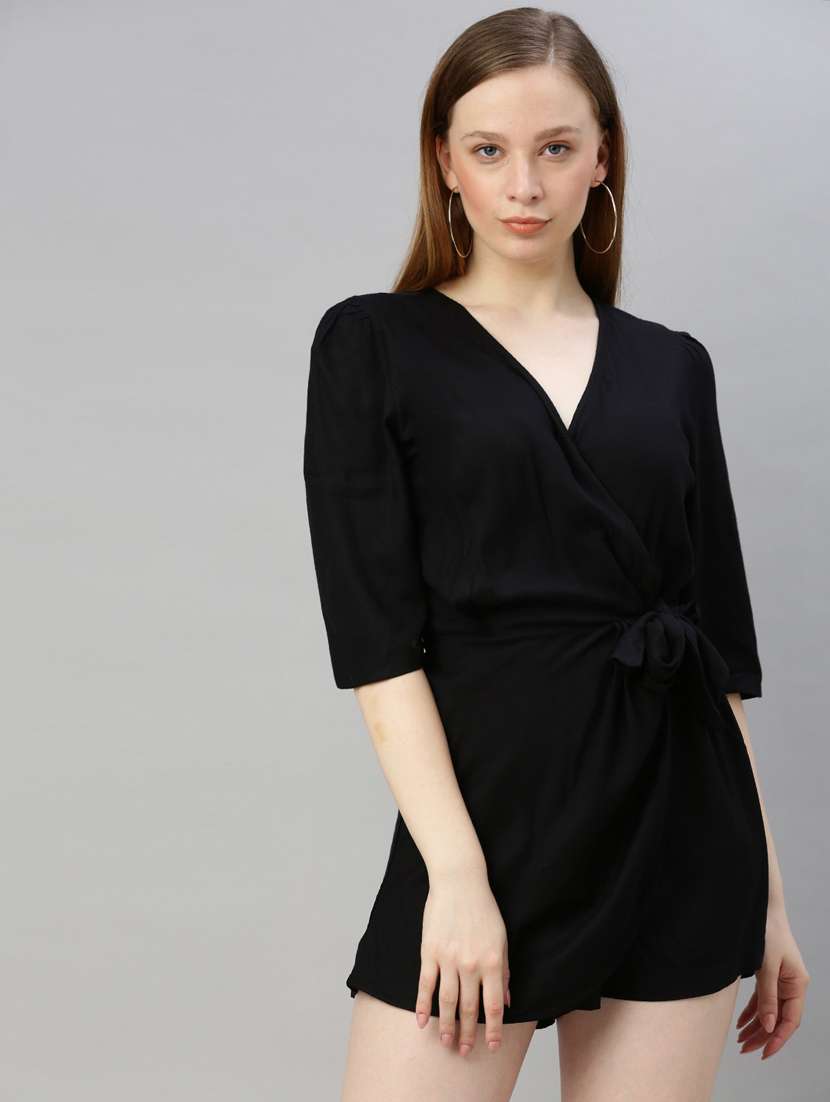 Tie Up Wrap Romper 
