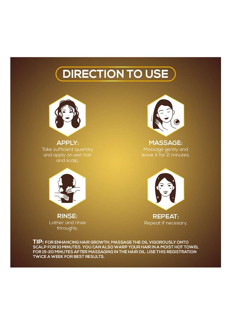 Contains Red Oil Extract  For Anti Hairfall, Anti Dandruff, Split Ends