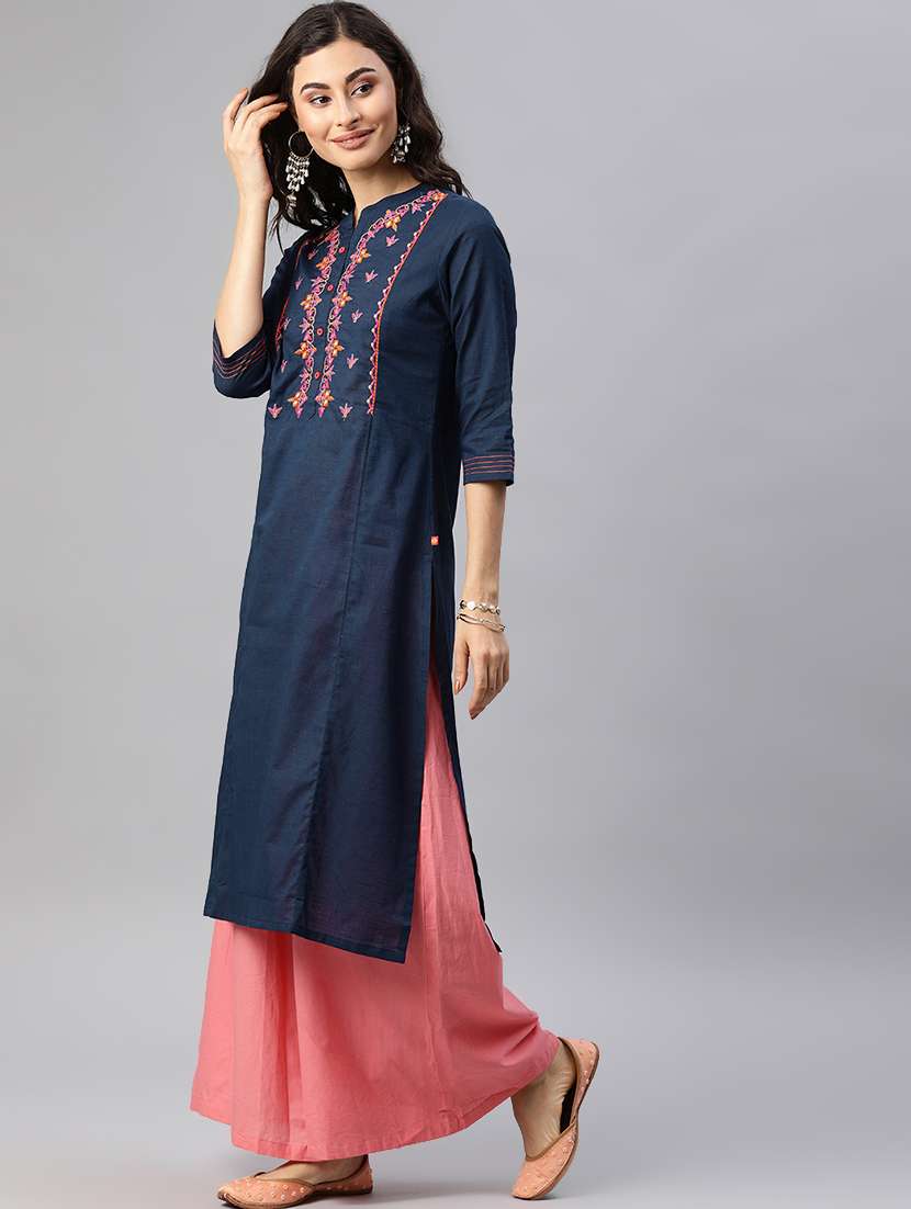 Embroidered Straight Kurta