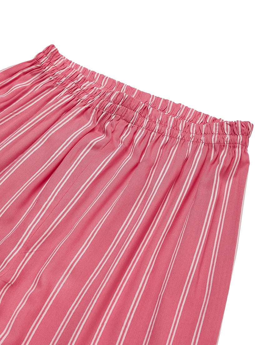 High Rise Striped Palazzo 