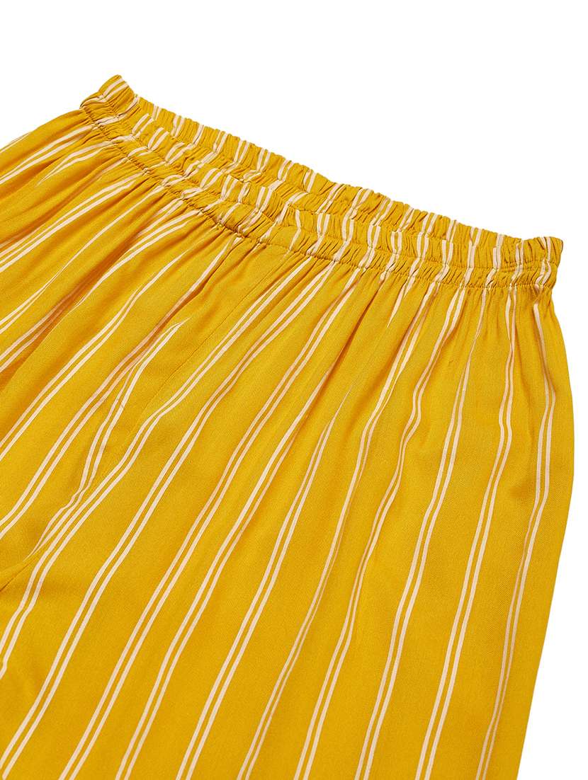 High Rise Striped Palazzo 