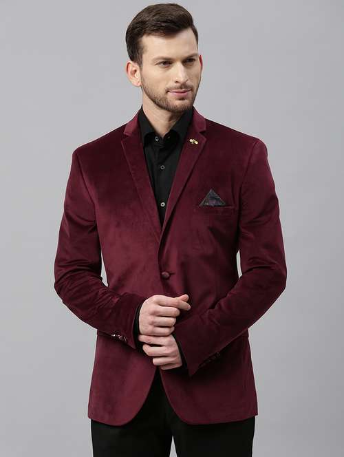 maroon casual blazer
