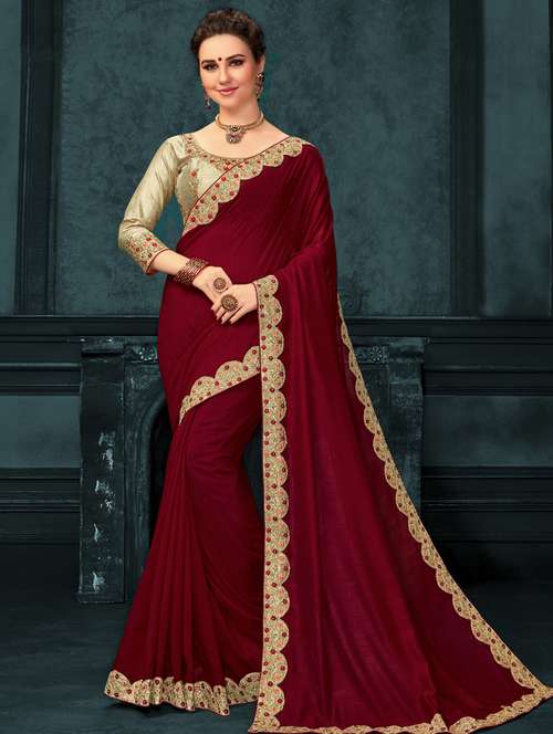 simple sarees for party