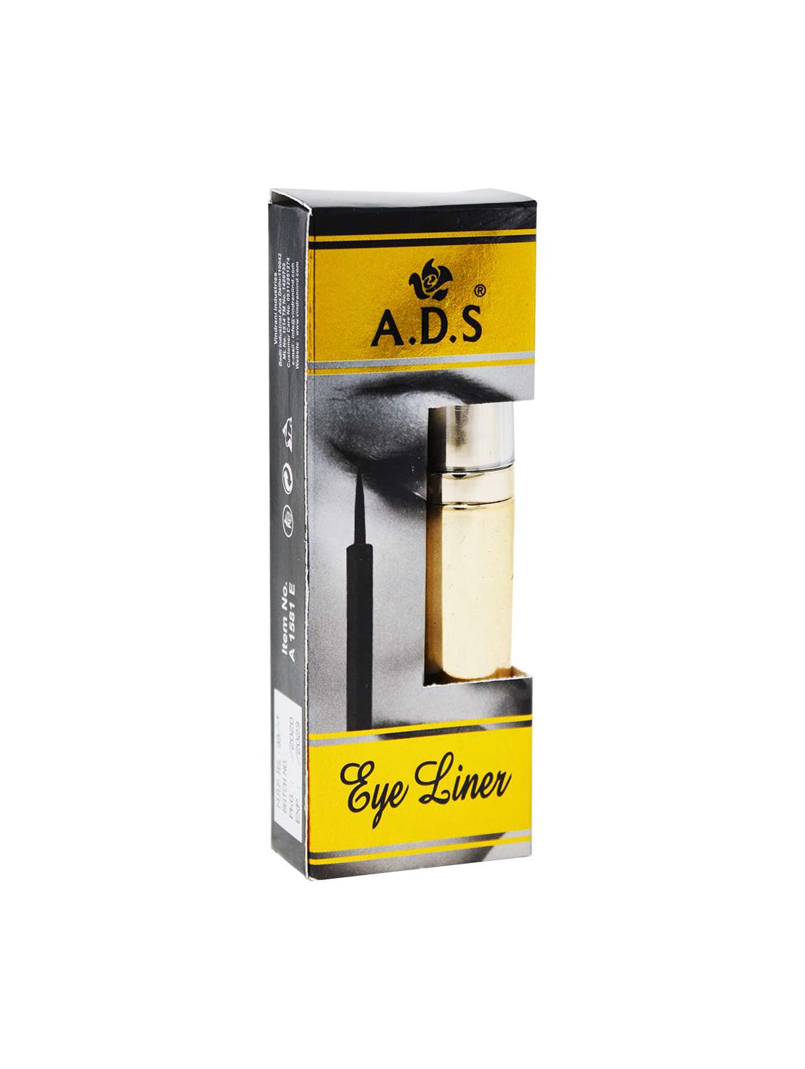 Ads Bold Eyes Waterproof Eyeliner, Black, 3ml (A1581e)
