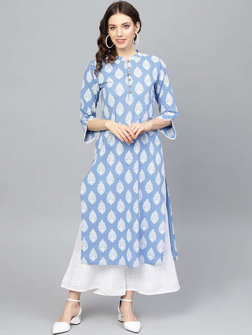 Block Print Straight Kurta