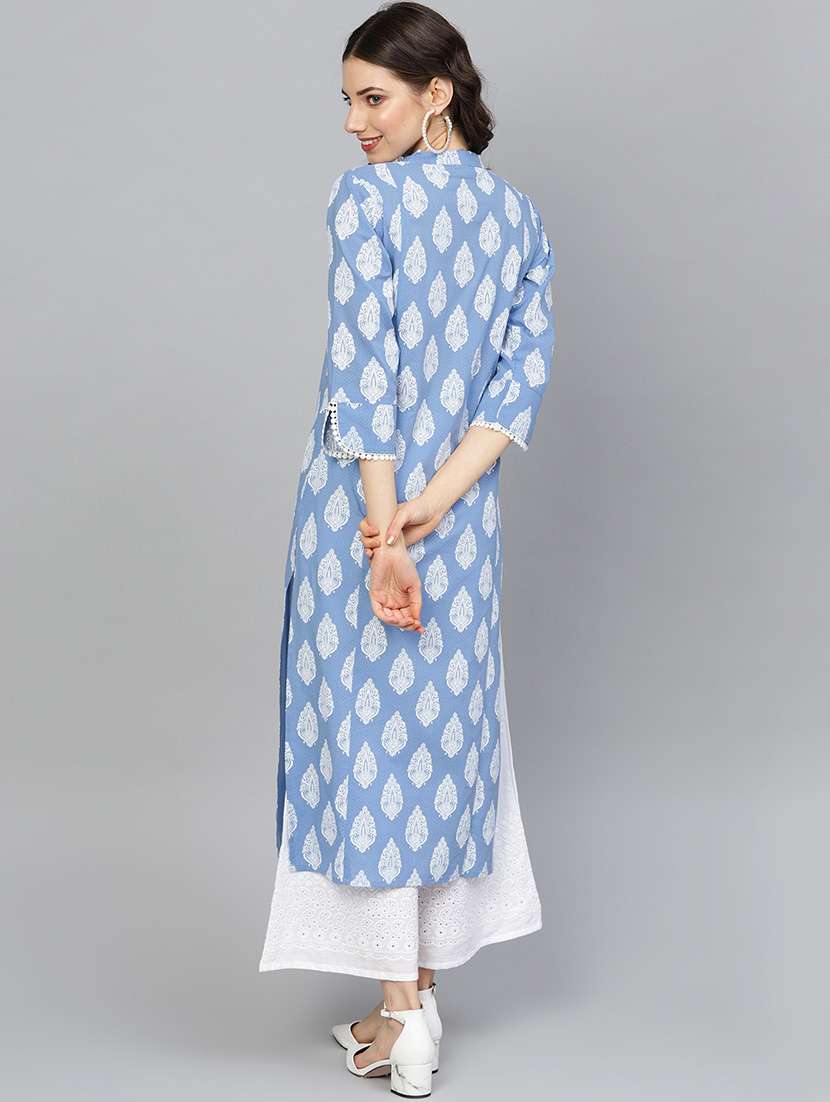 Block Print Straight Kurta