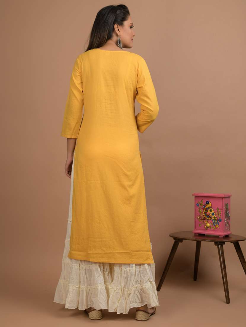 Embroidered Straight Kurta