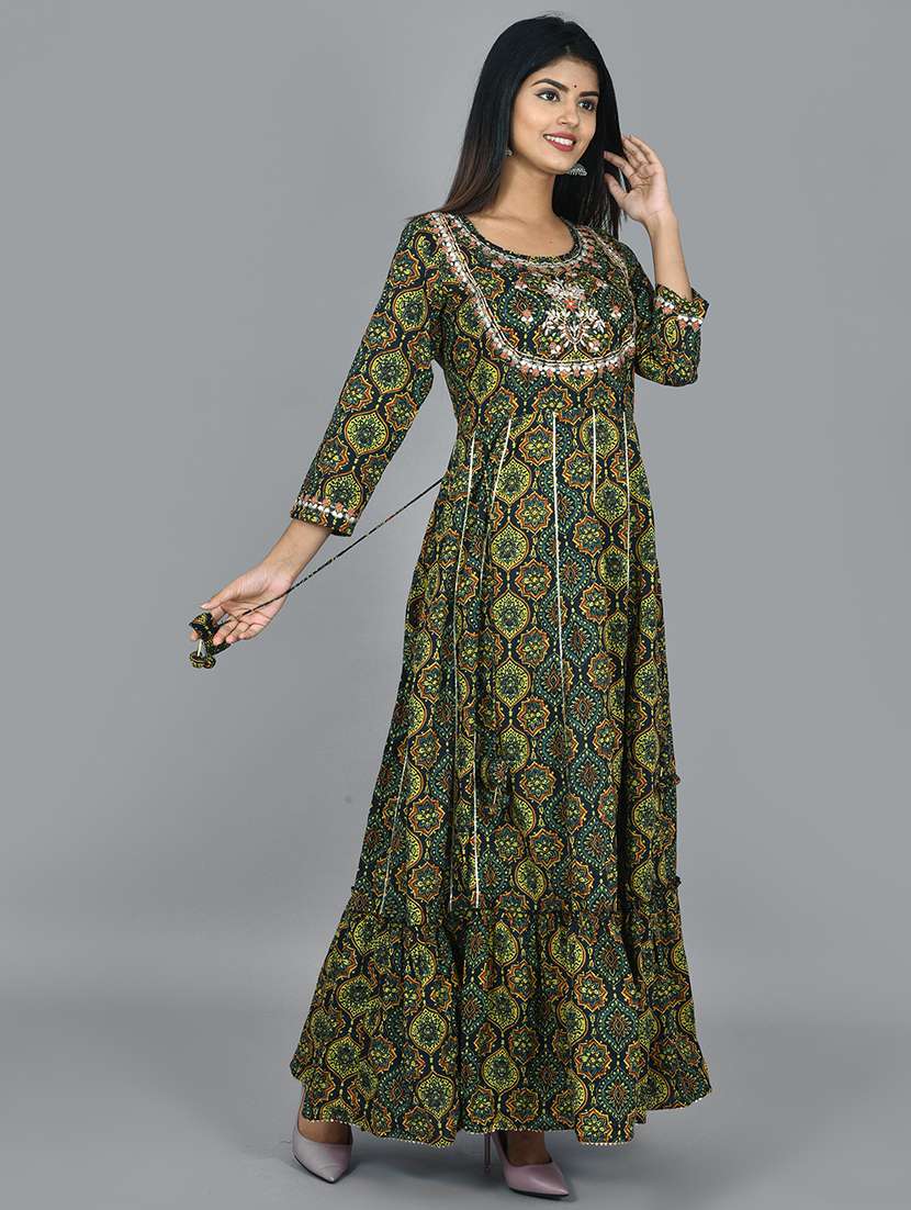 Printed Ethnic Gowns Kurta