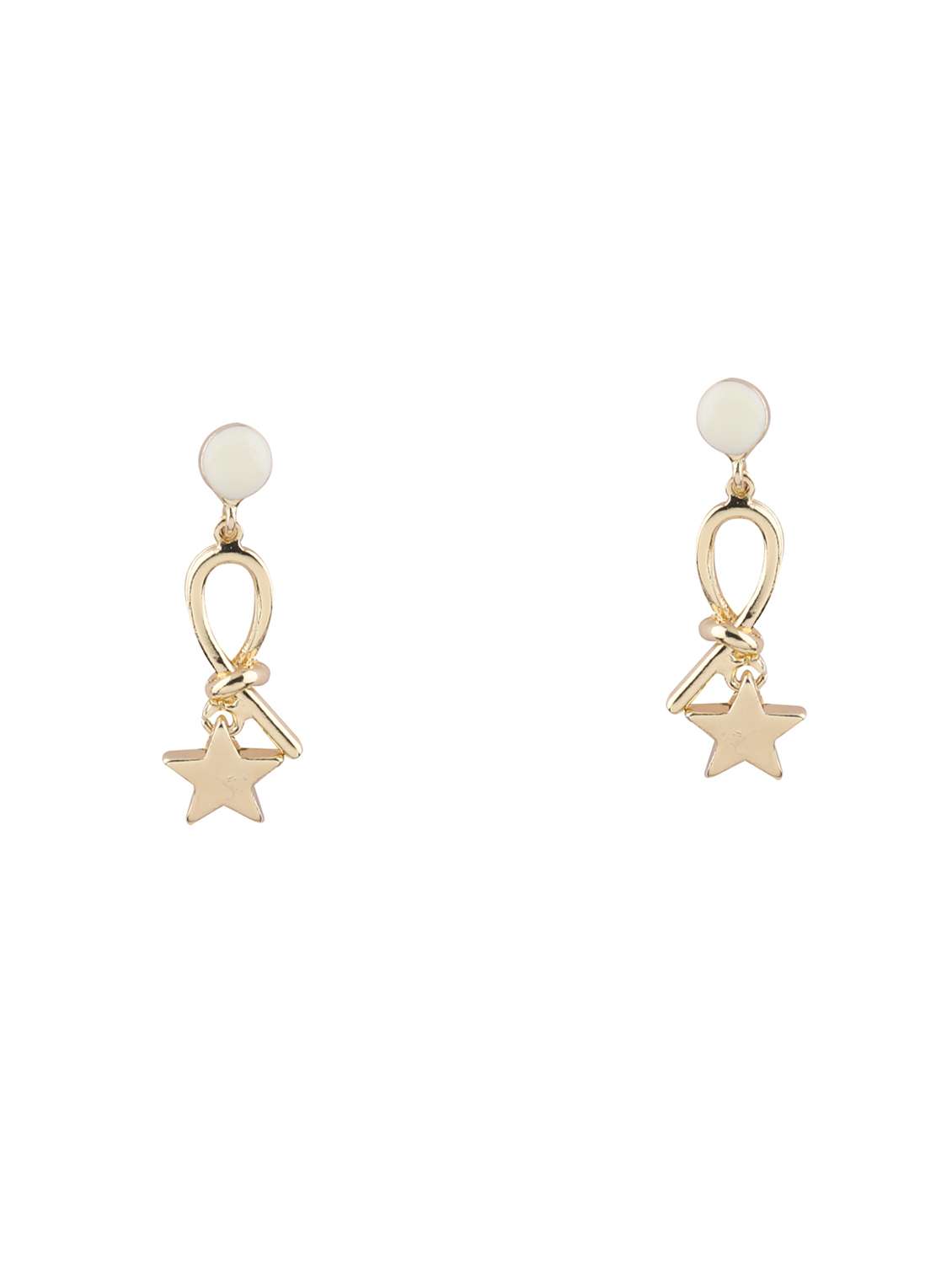 Gold Metal Drop Earring