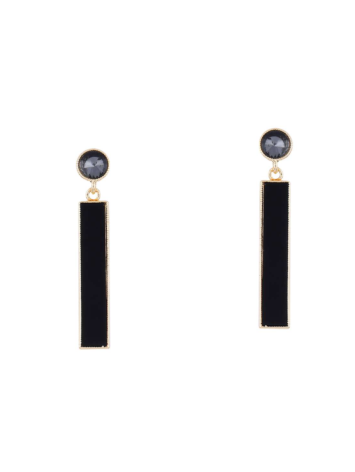 Black Metal Drop Earring