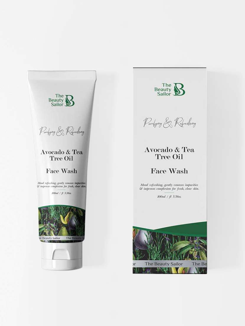 The Beauty Sailoravocado And Tea Tree Oil Face Wash For Purifying, Refreshing Skin & Improves Complexion Of Skin   100 Ml