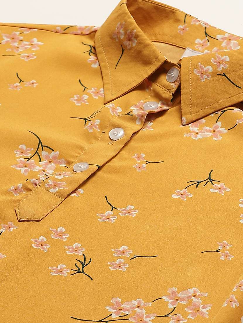 Buy online Sleeved Floral Top from western wear for Women by One